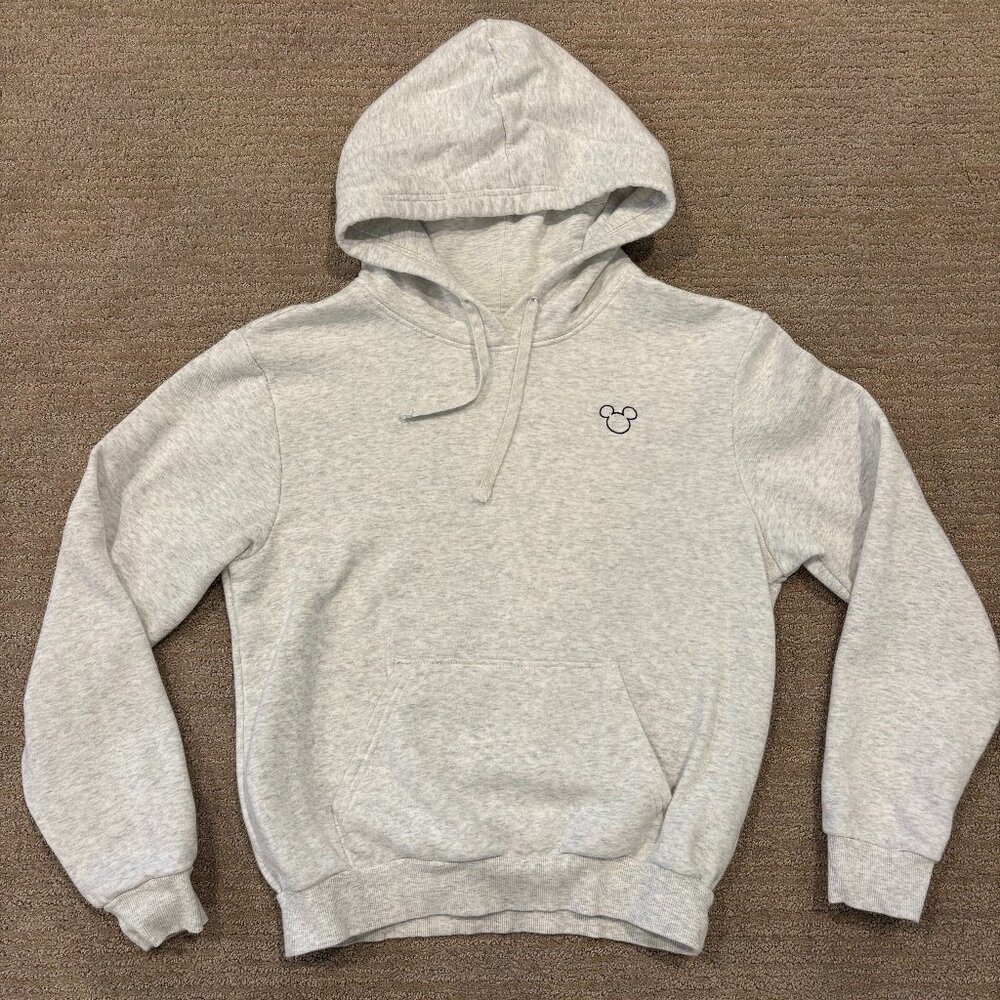 H&M Divided Disney Mickey Mouse Heather Gray Hooded Sweatshirt (Size S)
